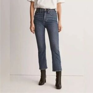 Madewell Women Cali Denim Boot Jeans Size 24 Glenside Wash Mid Rise